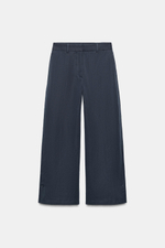 БРЮКИ BARREL ИЗ СМЕСОВОГО ЛЬНА — ZW COLLECTION — ZARA