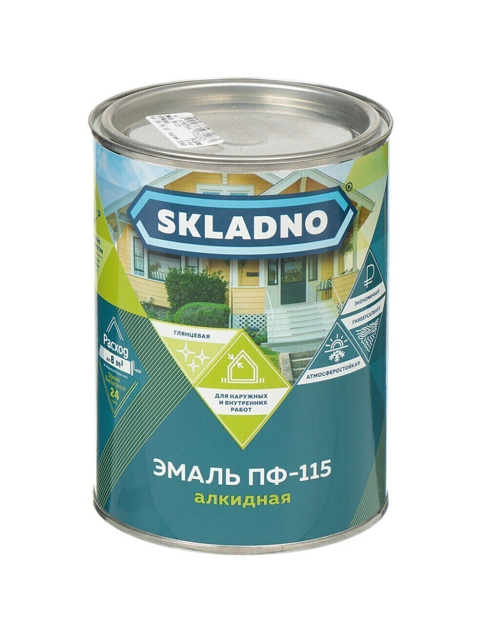 Эмаль Skladno ПФ-115, голубая, 0,8 кг