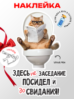 Наклейка интерьерная Кот Здесь не заседание