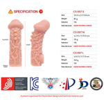 Насадка на пенис Cock Sleeve телесная рельефная KOKOS CS-007-S