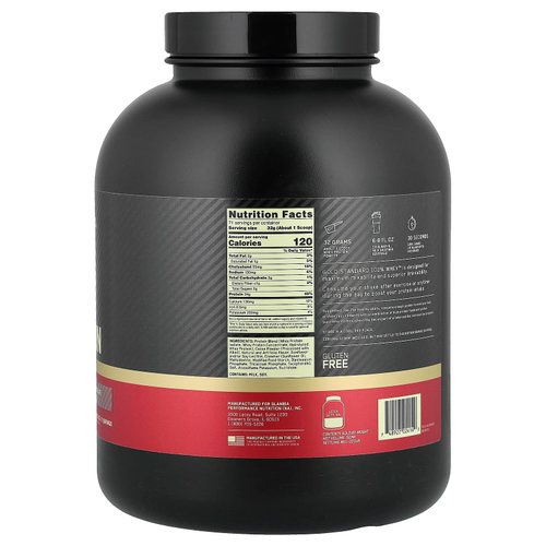 Optimum Nutrition, Gold Standard, 100% Whey, сыворотка с насыщенным вкусом молочного шоколада, 2,27 кг (5 фунтов)