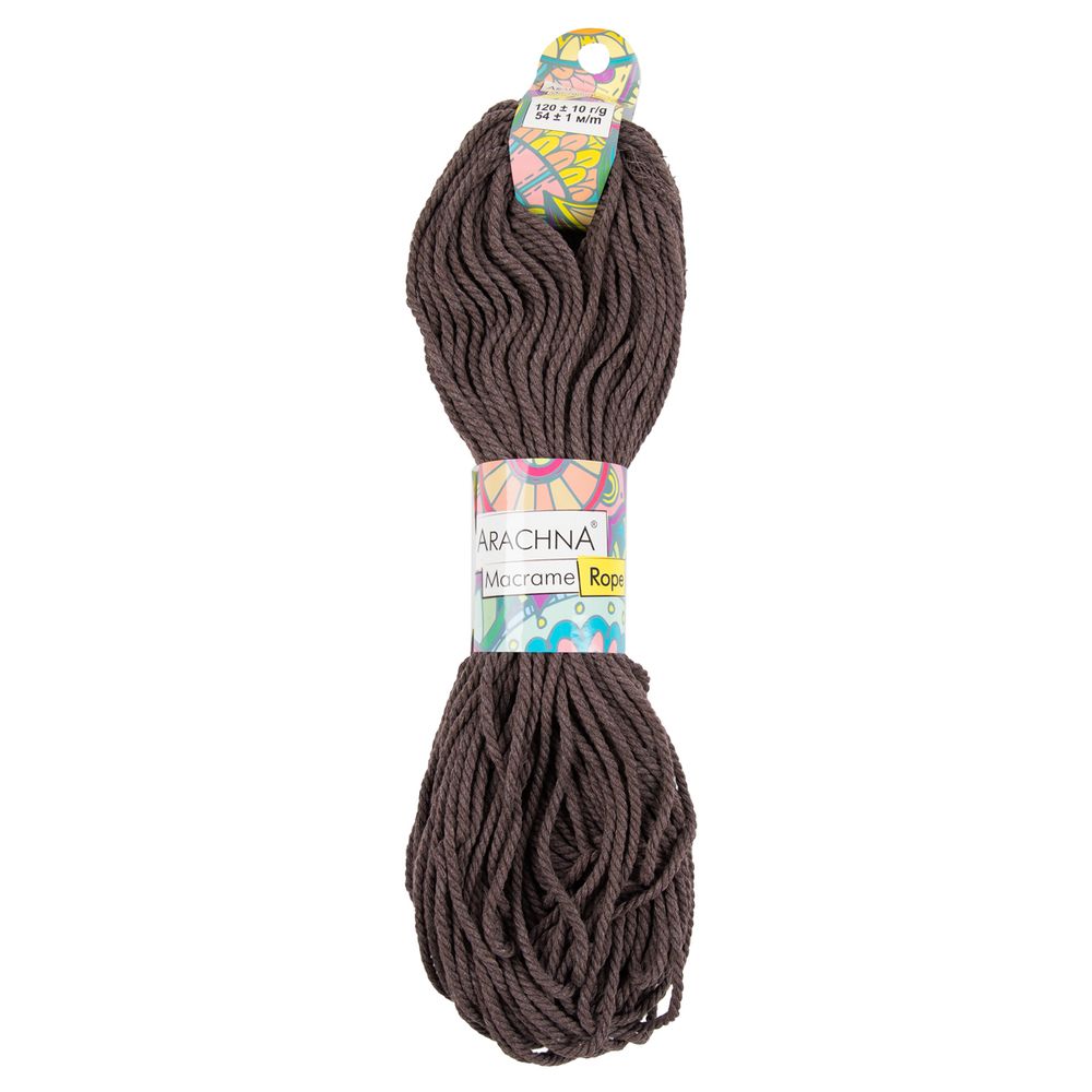 Пряжа Arachna Macrame Rope / уп.3 мот. по 120г, 54м, 302 коричневый Пряжа Arachna Macrame Rope / уп.3 мот. по 120г, 54м, 302 коричневый