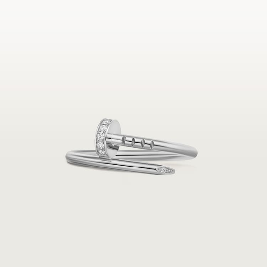 Cartier Juste un Clou ring small model в белом золоте с бриллиантами