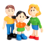 Дом для куклы с мебелью и фигурками коробка 1365