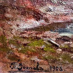 Зотов П. В. Закат в сосновом лесу. Холст, масло. Россия, 1908 г.