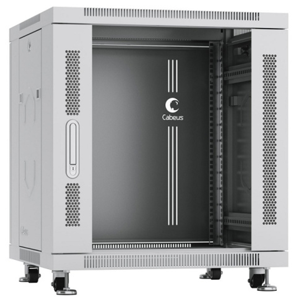 Шкаф напольный 19", 12U Cabeus SH-05C-12U60/80