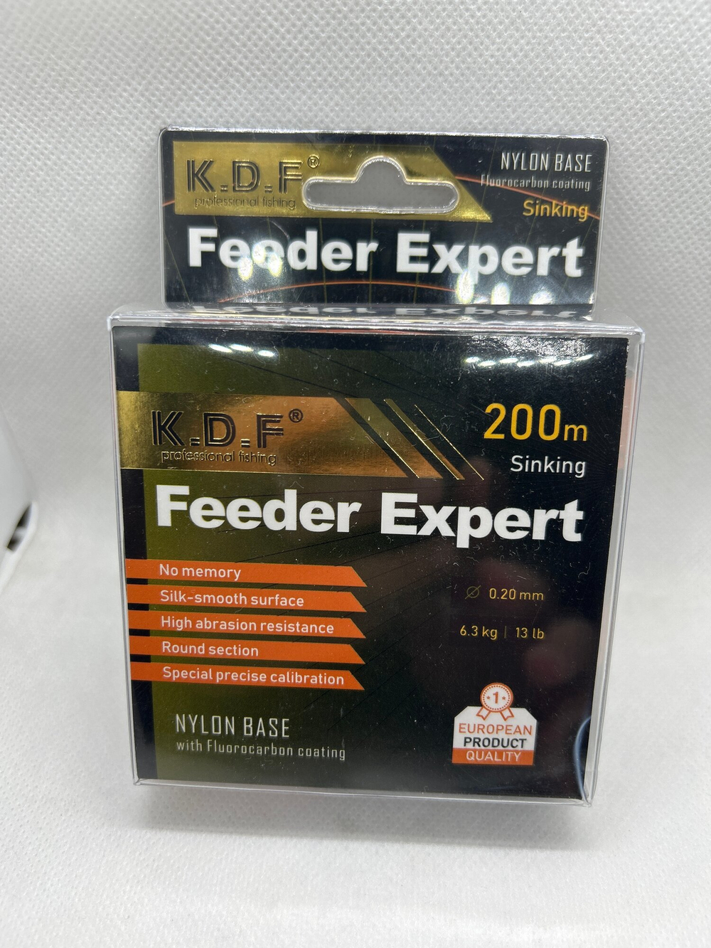 Леска с покрытием флюорокарбона KDF Feeder Expert 0,20 мм 200 м