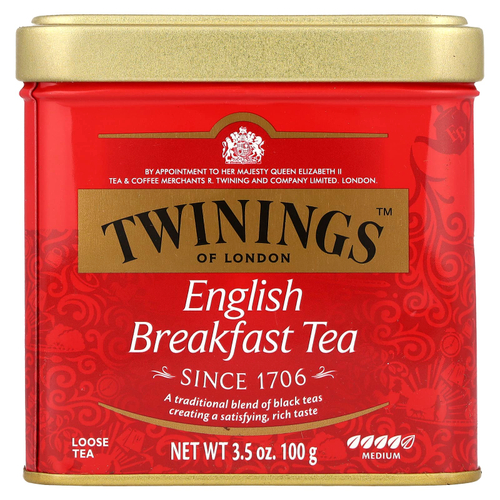 Twinings, «Английский завтрак», рассыпной чай, 100 г (3,5 унции)