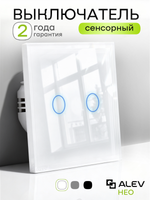 Выключатель сенсорный двухклавишный проводной для дома