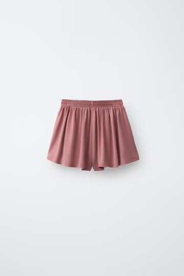 ZARA СВОБОДНЫЕ ШОРТЫ ДЛЯ СПОРТА, ПУДРОВО-РОЗОВЫЙ