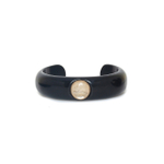 Браслет Nature Bijoux, Saint Honore, кафф из рога, с ракушкой Capiz в смоле, NB26.1-13-44436 (черный