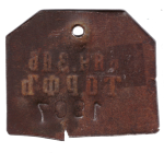 Торфяной жетон (печатка) "Вач.зав.торфъ 1907"