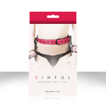 Розовый ремень на пояс для фиксации манжет Sinful Restraint Belt Large (Размер: L-XL) (Цвет: розовый)