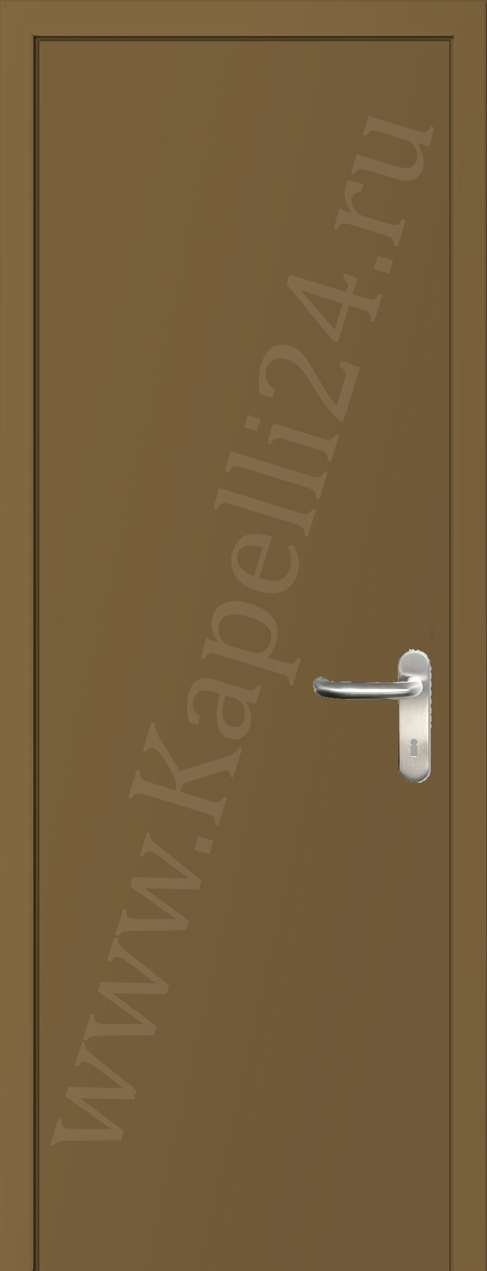 Дверь влагостойкая пластиковая KAPELLI multicolor ДГ RAL 1036 Жемчужно-золотой + коробка