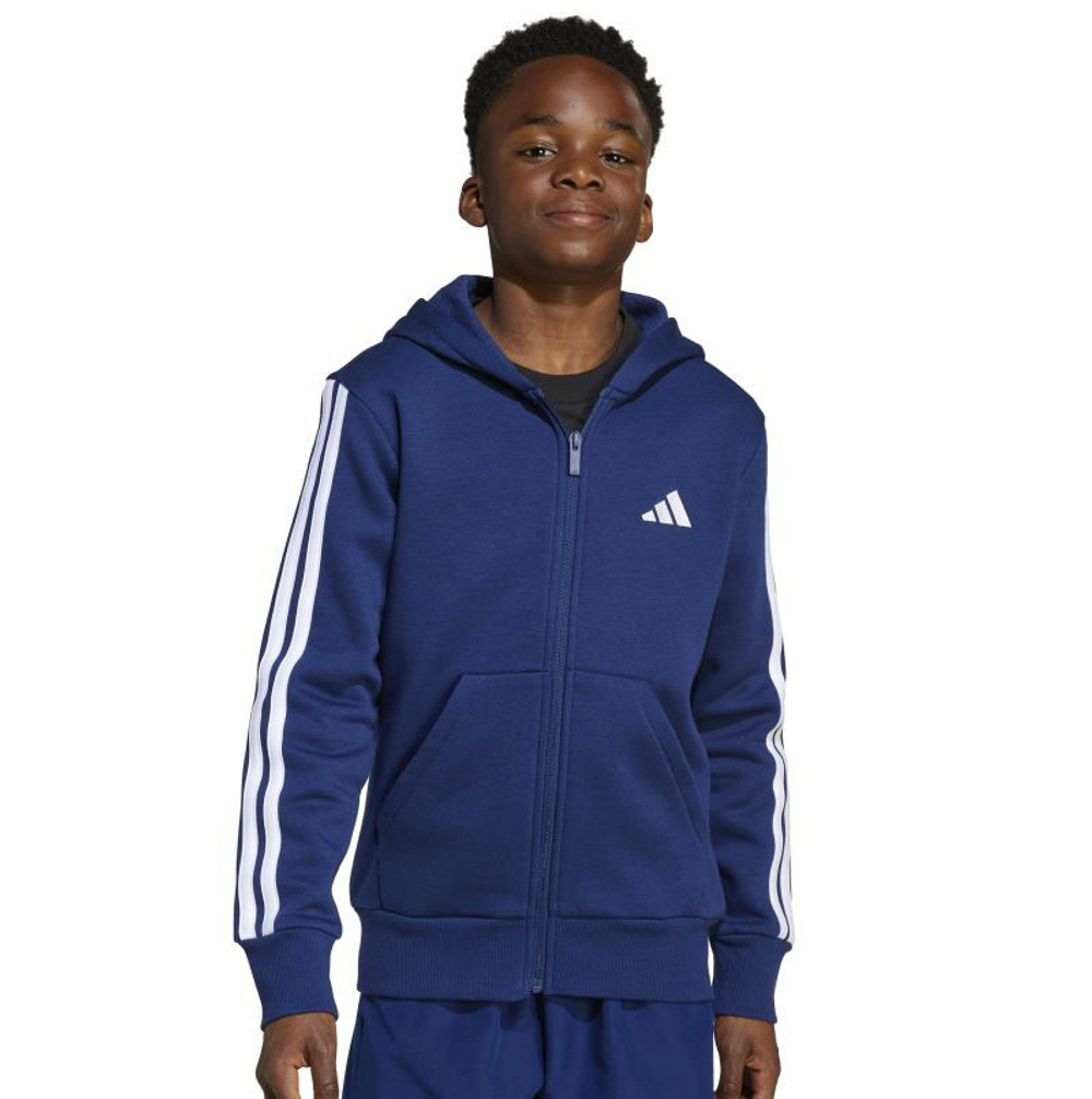 Кофта для мальчика теннисная Adidas Essentials Full-Zip - темно-синий