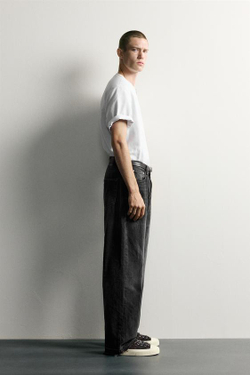 ZARA ДЖИНСЫ LOOSE FIT, УГОЛЬНЫЙ