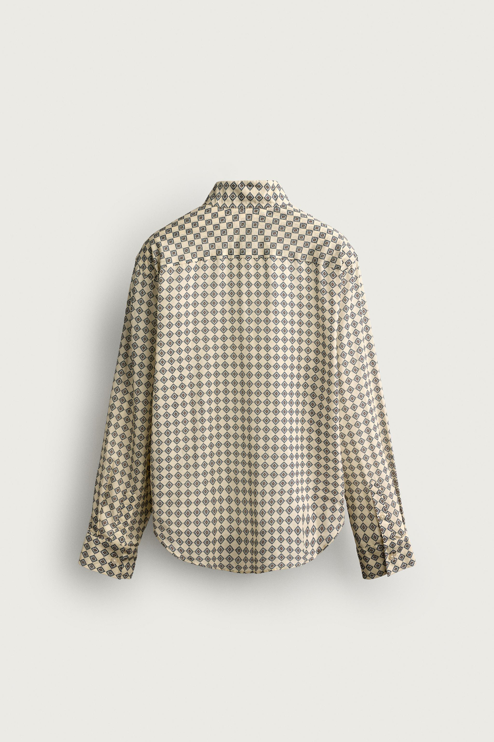 РУБАШКА RELAXED FIT С ГЕОМЕТРИЧЕСКИМ ПРИНТОМ — ZARA