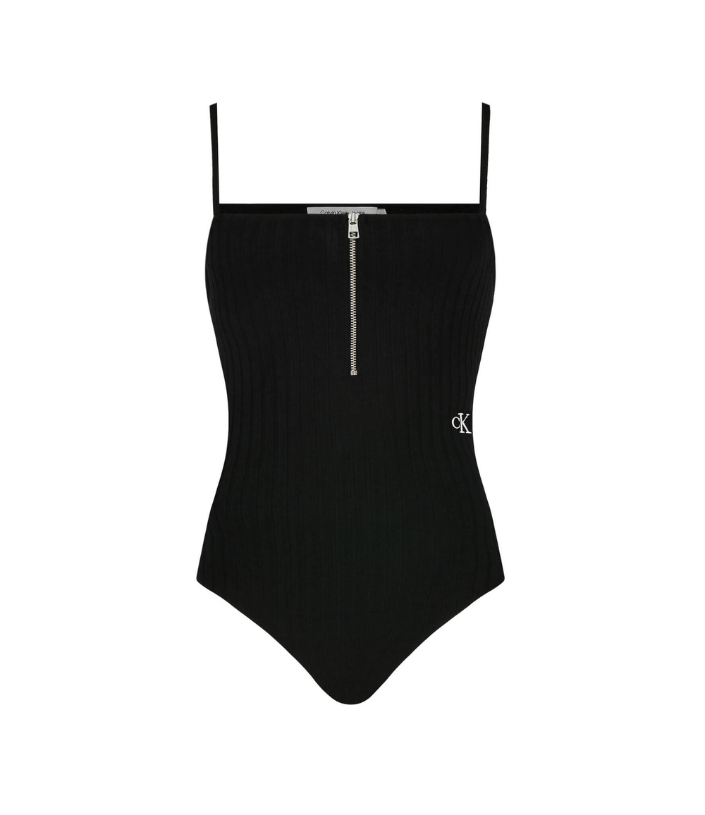 Боди ZIPPER RIB STRAPPY CALVIN KLEIN JEANS - черный(J20J220776)