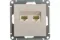 Розетка RJ45 Systeme Electric ATLASDESIGN двойная бежевая 36001