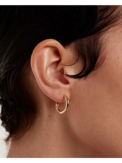 Серьги Bold Medium Hoops Золото 750 пробы
