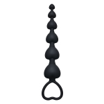 Чёрная анальная цепочка 18см Lola Games Heart s Beads Black 4101-03Lola
