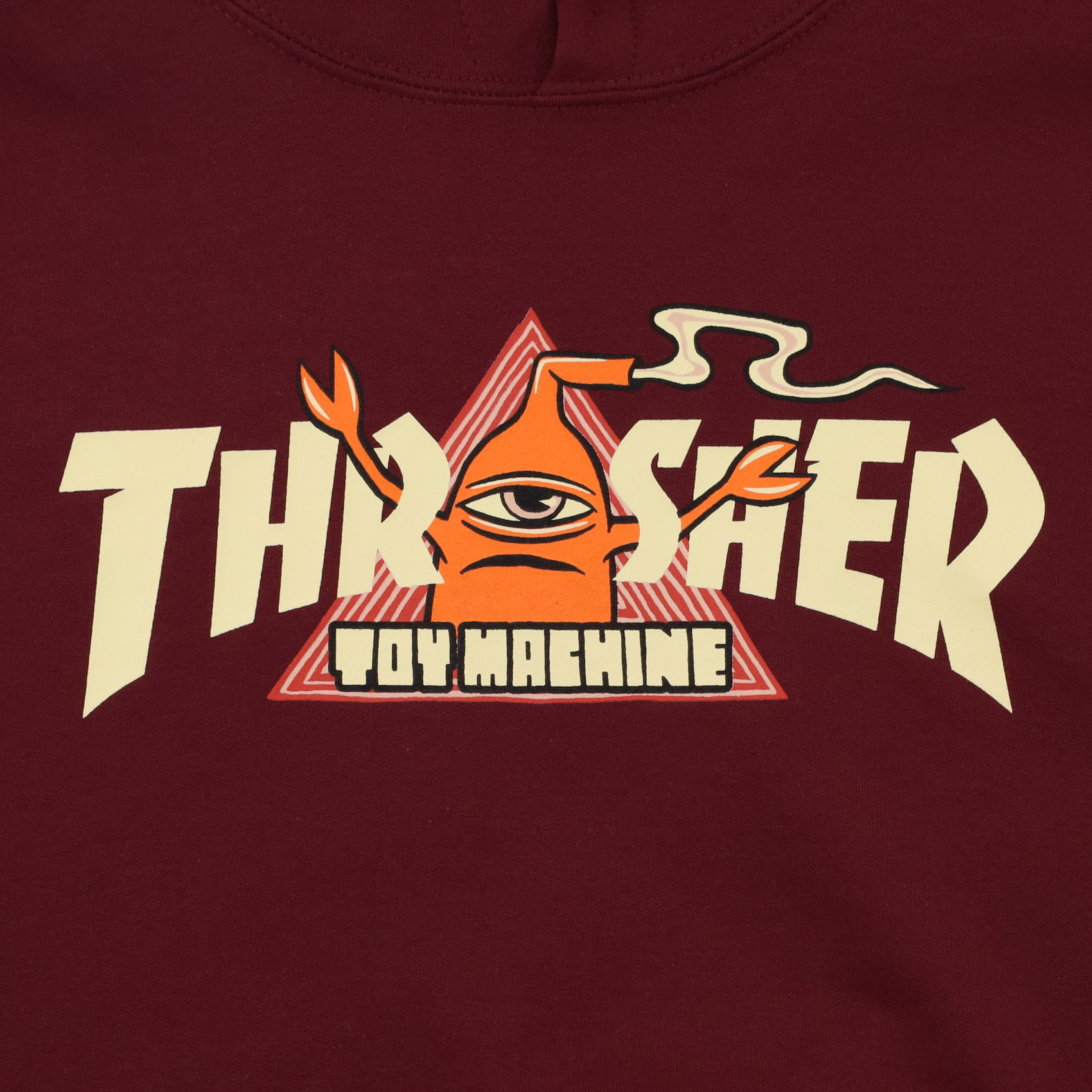 Худи Thrasher x Toy Machine Vortex Hoodie (maroon) артикул: - купить в магазине Дайс