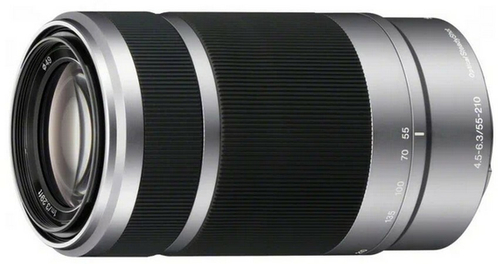 Объектив Sony 55-210mm f/4.5-6.3 E (SEL-55210), серебристый.