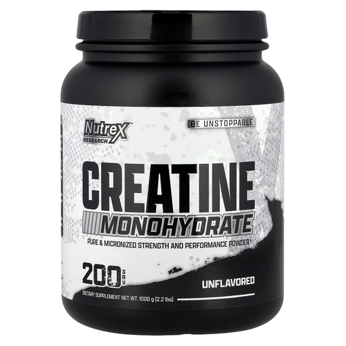 Nutrex Research, Моногидрат креатина, без добавок, 1000 г (2,2 фунта)