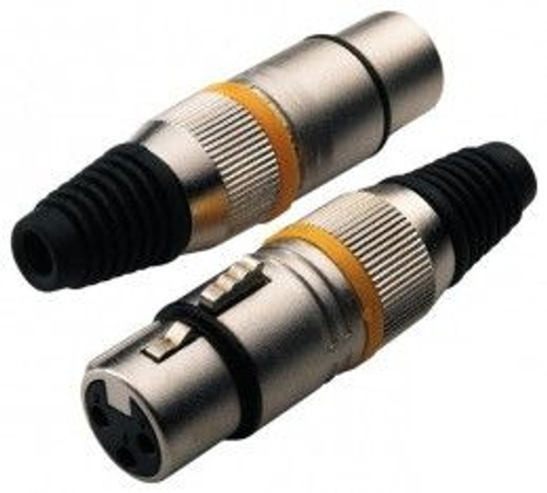 Rockcable RCL10001 M кабельный балансный разъем XLR female, 3 контакта, металл/ крышка металл
