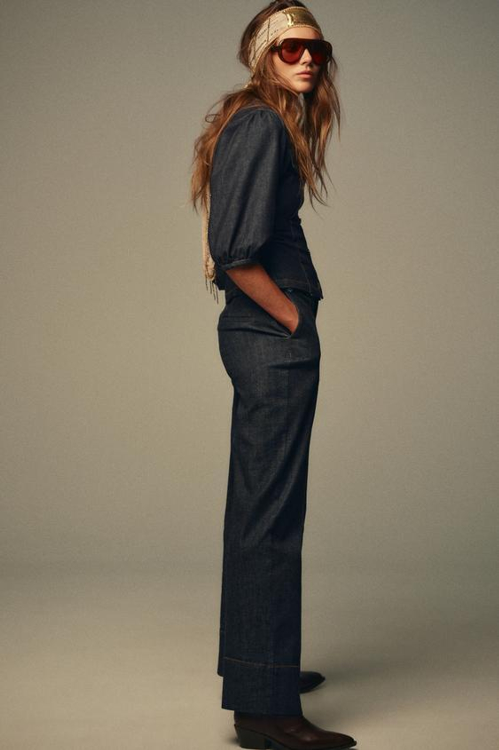 ZARA ДЖИНСЫ Z1975 BOOTCUT, СИНИЙ