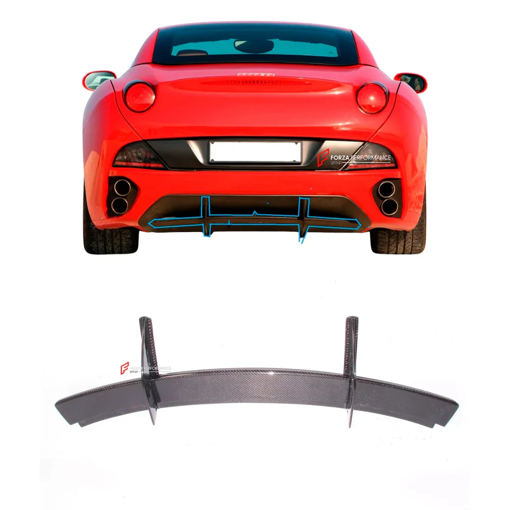 Карбоновая накладка диффузора заднего бампера для FERRARI CALIFORNIA 2008–2014 Феррари