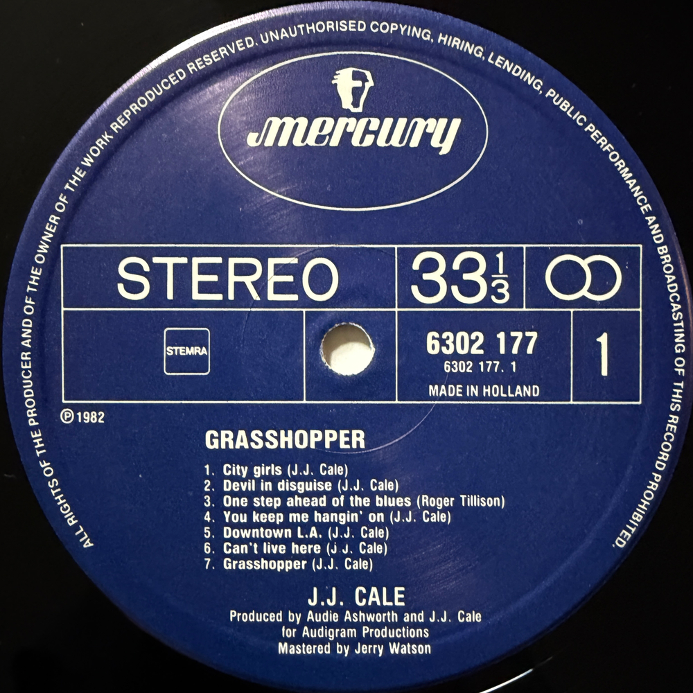 J.J. Cale ‎– Grasshopper (Голландия 1982г.)