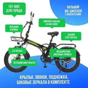 Электровелосипед Jetson F20 BIZON MAX (48V/25Ah) - Чёрный фото №3
