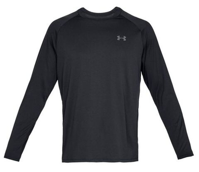 Мужская теннисная футболка теннисная Under Armour Tech 2.0 LS - black