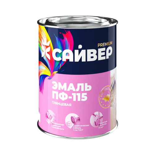 Эмаль ПФ-115 САЙВЕР  белая  0,8кг