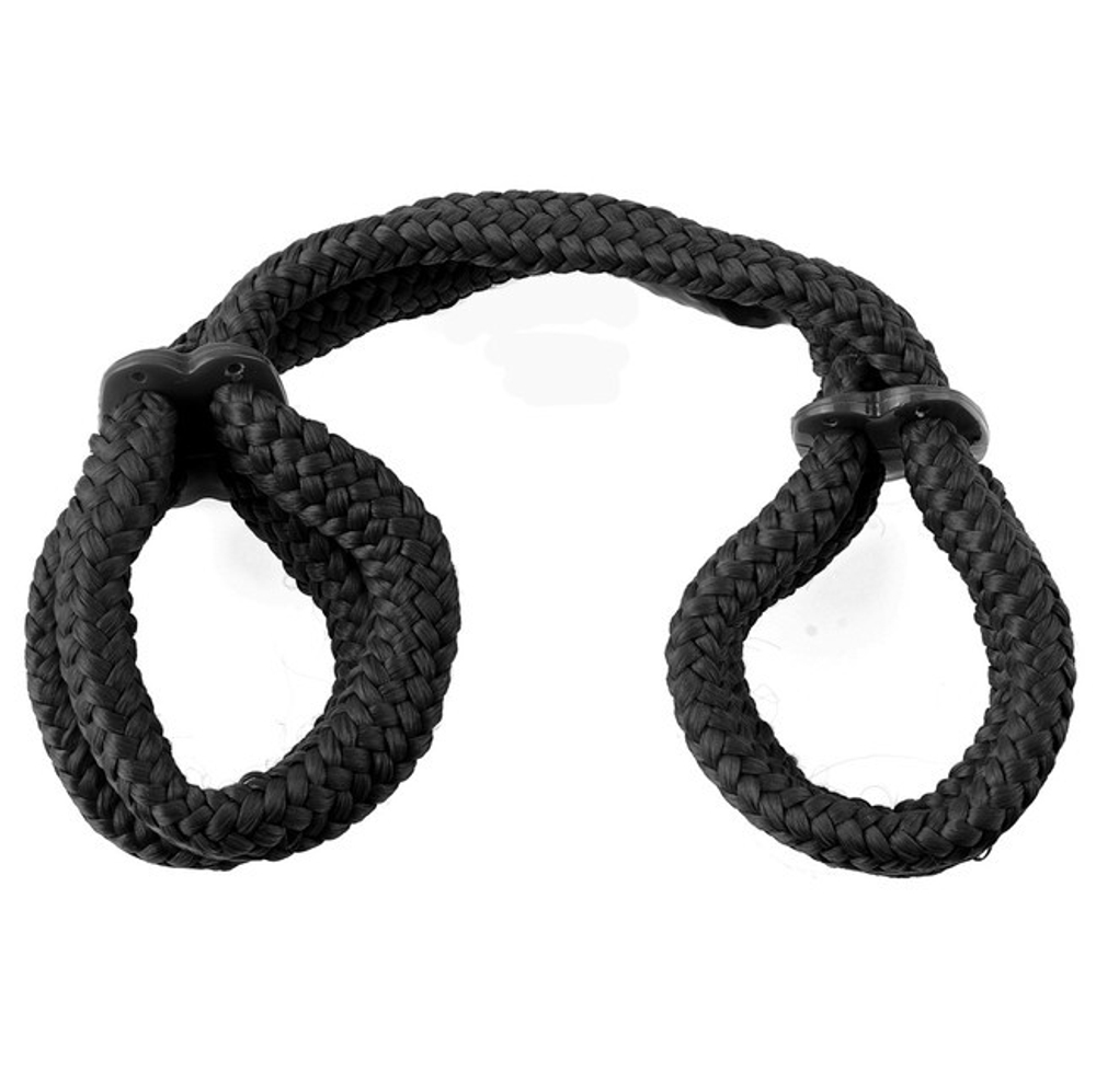 Фиксаторы Silk Rope Love Cuffs в стиле "Японский шелк" черные (Цвет: черный)