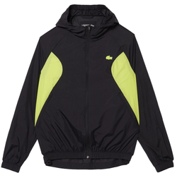 Мужская теннисная куртка Lacoste Sport Collapsible Windbreaker - черный