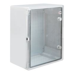 Корпус пластиковый ЭРА ЩМП-П (400х300х220) IP65 УХЛ1 прозрачная дверь серый | Корпуса пластиковые с монтажной панелью