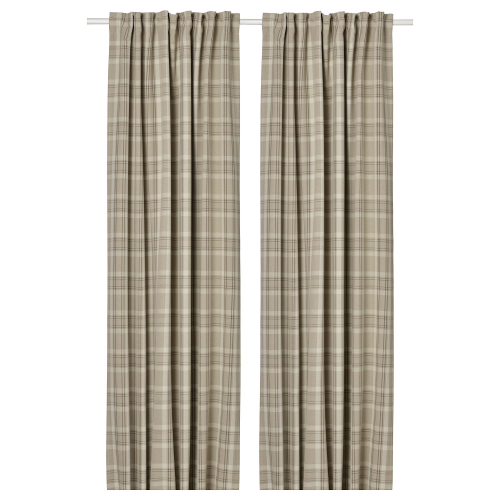 Комплект штор IKEA HAGGVECKMAL, Бежевый, 145x250 см, 2 шт