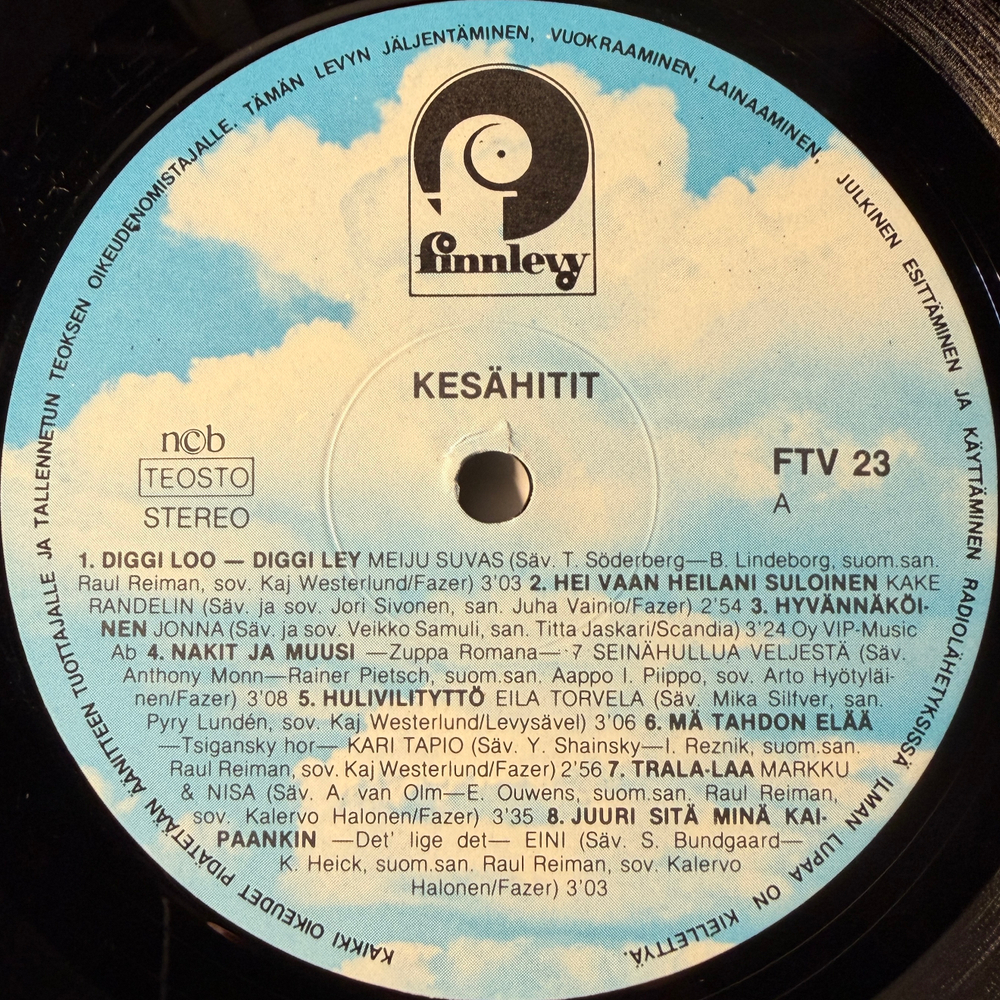 Сборник Kesähitit (Финляндия 1984г.)