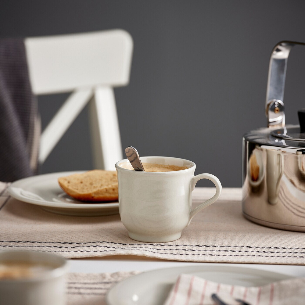 IKEA SANDSKÄDDA (ИКЕА САНДСКЭДДА) — Кружка, светло-серо-бежевая, 27 мл, фото 3