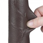 Реалистичный фаллоимитатор Lovetoy Sliding Skin (20×4 см) с двойной плотностью, черный