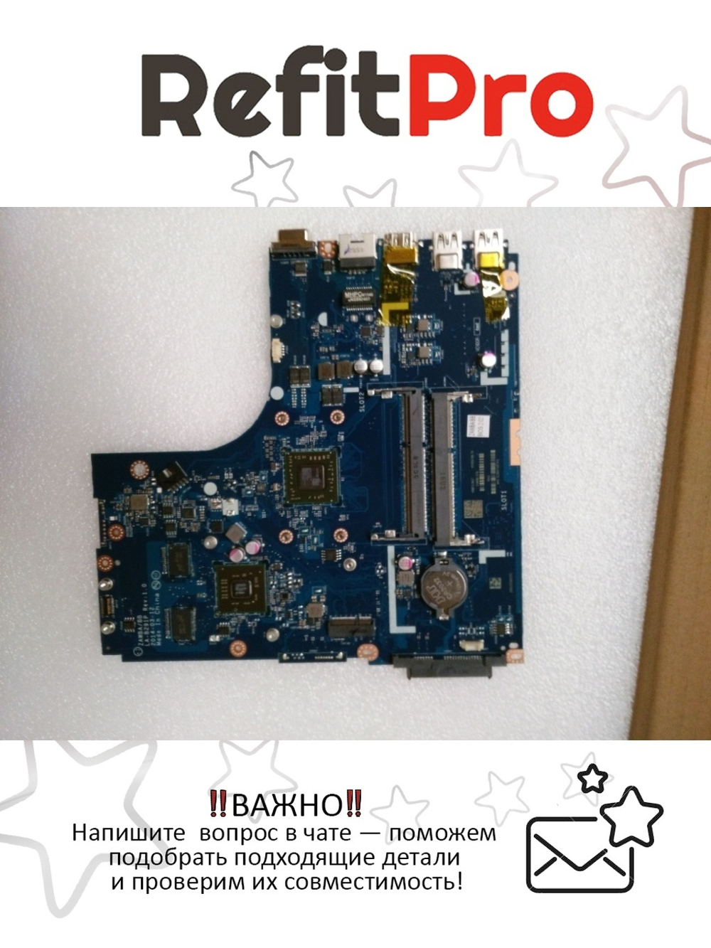 Материнская плата для ноутбука Lenovo ideapad B50-45 LA-B291P W8P AMD A8-6410 1000 2G FP (5B20G37213), оригинал
