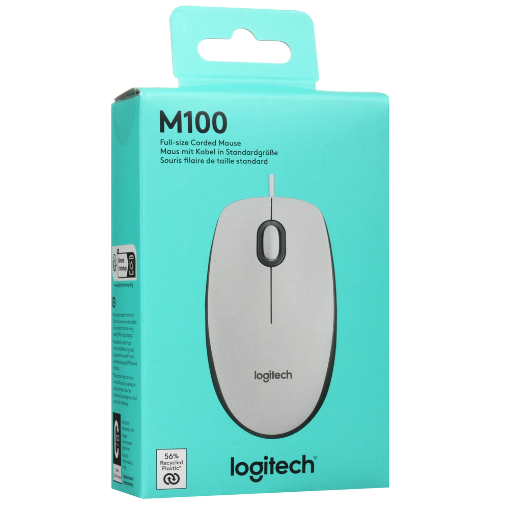 Мышь Logitech M100 (USB) White