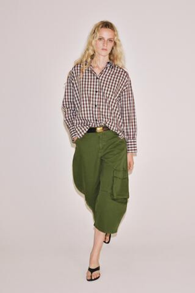 РУБАШКА ОВЕРСАЙЗ В КЛЕТКУ — ZW COLLECTION — ZARA