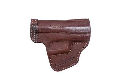 Кобура поясная для пистолета Макарова, ПМ, модель B, из коричневой кожи, Хольстер