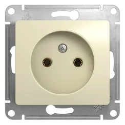 Розетка без заземления без шторок Systeme Electric Glossa Бежевый GSL000241