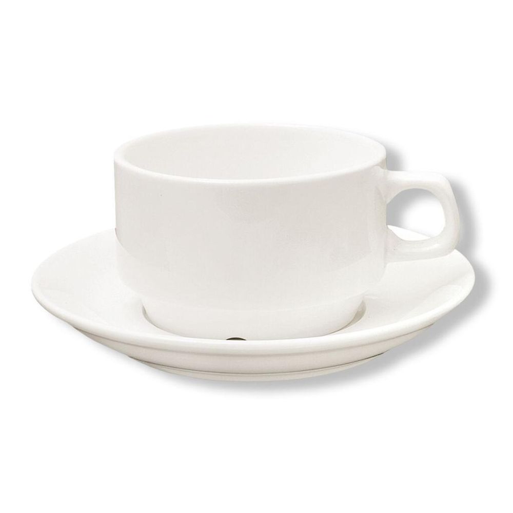 Чайная пара 200 мл белая d 8,4 см h5,4 см фарфор Stackable P.L. Proff Cuisine [6]