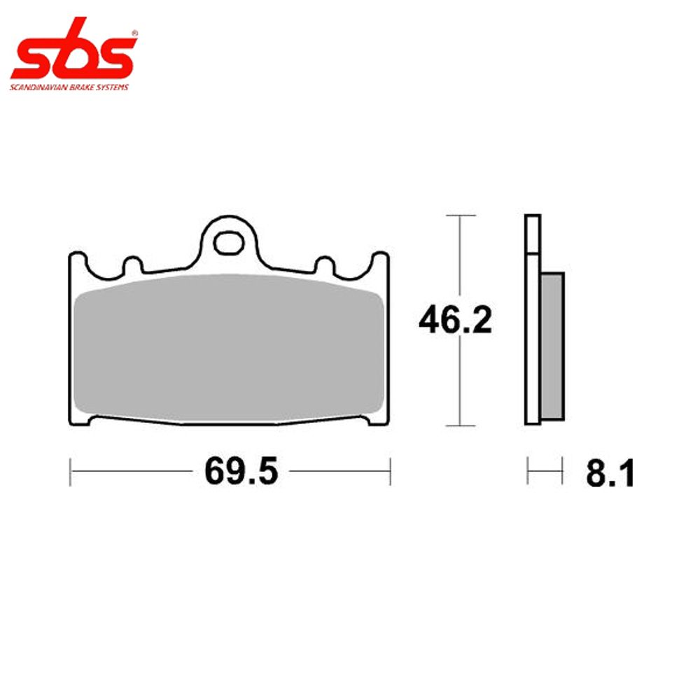 SBS 631DS-1 тормозные колодки передние