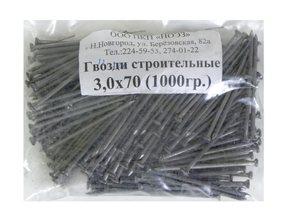 Гвозди стр. 3,0*70мм (1000гр)